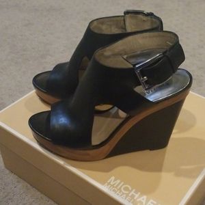Michael Kors Leather Wedges
